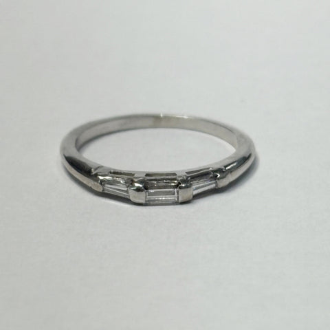 14k 3-Baguette Diamond Band