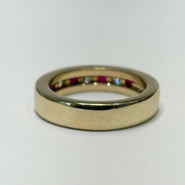 14k Ruby & Diamond Band
