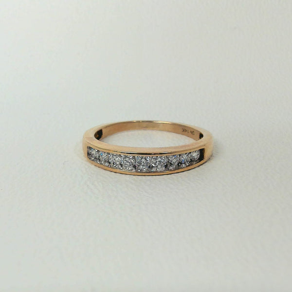 14K Faux Channel Wedding Band