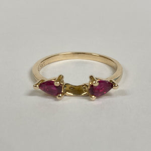 14k Pear Ruby Wrap Ring