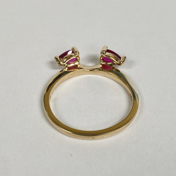 14k Pear Ruby Wrap Ring