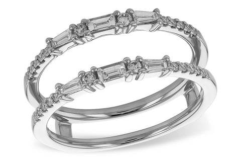 14K Baguette & Round Diamond Insert Ring