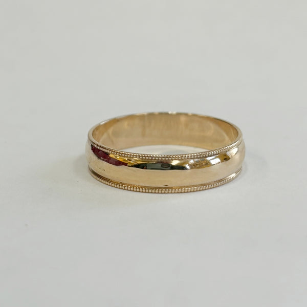 14k Milgrain Band