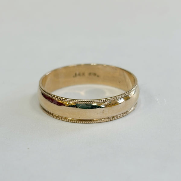 14k Milgrain Band