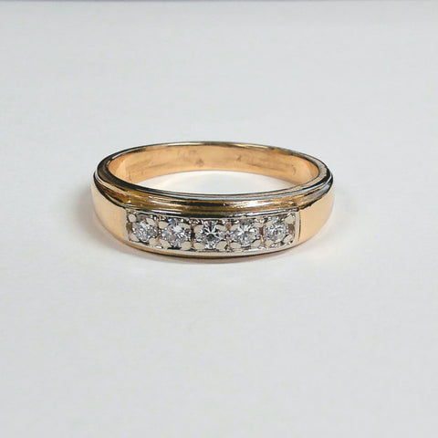 14K 5-Diamond (.25TW) Band