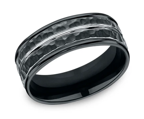 8MM Size 10 Black Plated-Cobalt Chrome Band