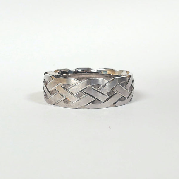 7MM Size 10 Argentium Silver Band