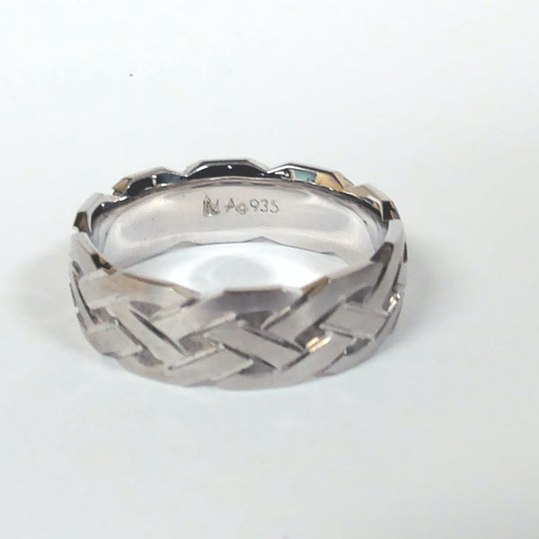 7MM Size 10 Argentium Silver Band