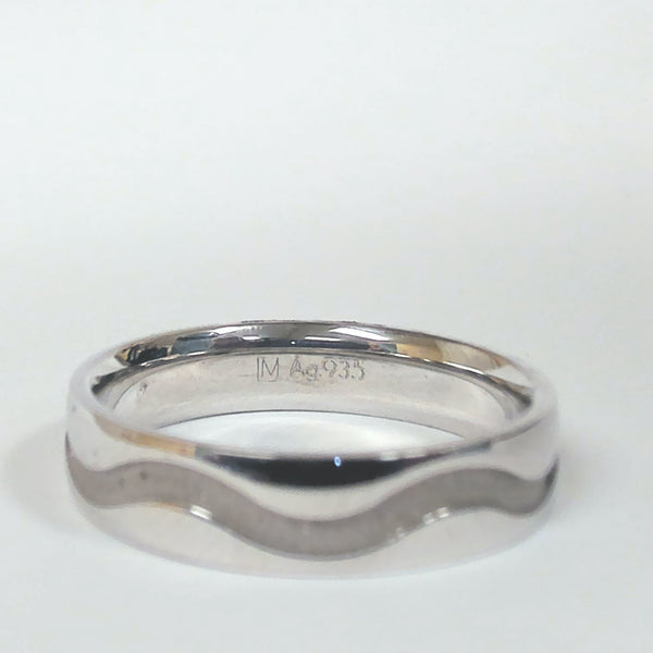5MM Size 10 Argentium Silver Band