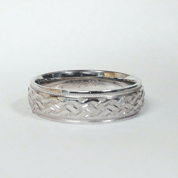 6MM Size 10 Argentium Silver Band