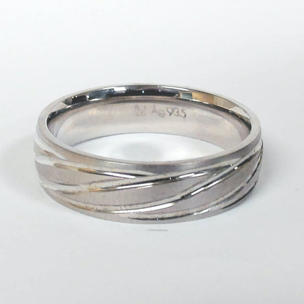 6MM Size 10.5 Argentium Silver Band