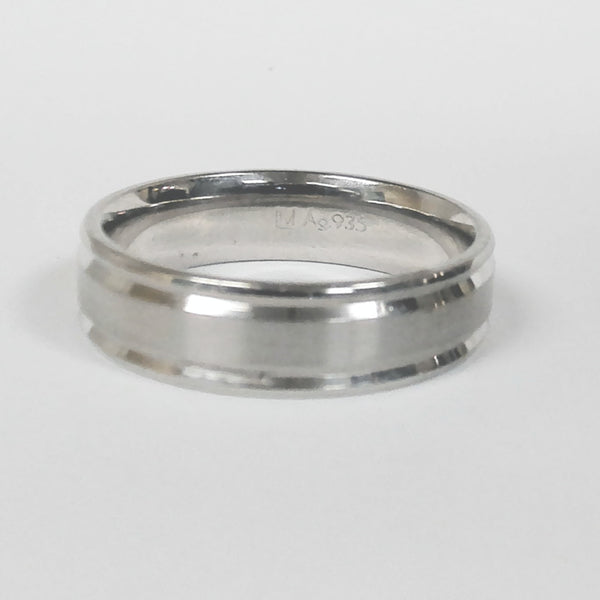 6MM Size 10 Argentium Silver Band