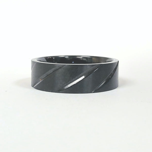 7MM Size 10 Black-Plated Titanium Band