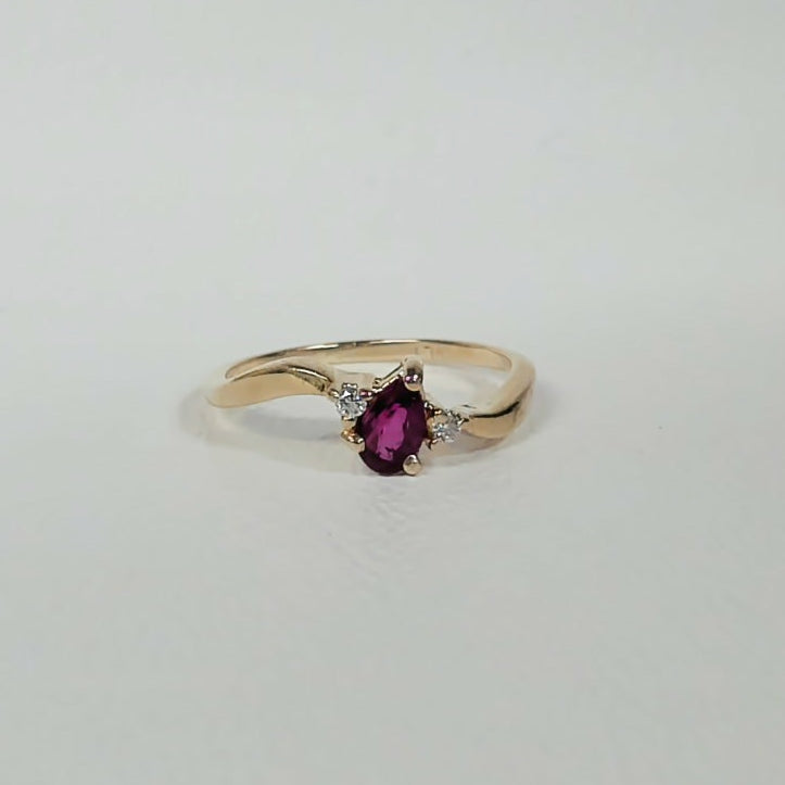 14K Ruby and Diamond Fashion Ring