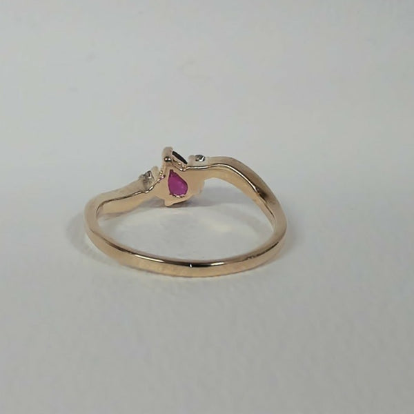 14K Ruby and Diamond Fashion Ring