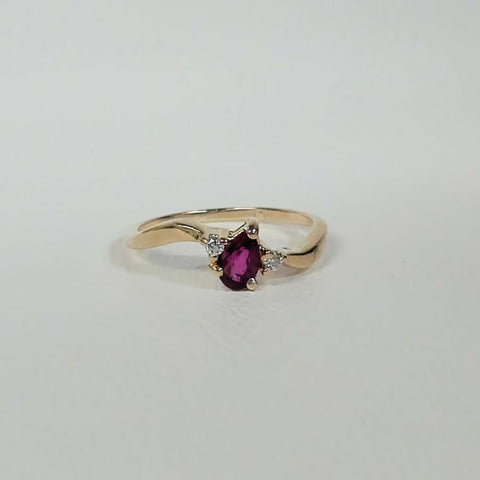 14K Ruby and Diamond Fashion Ring
