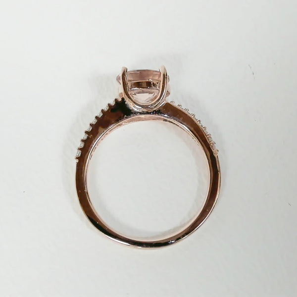 14K Rose Gold Pink Sapphire Ring