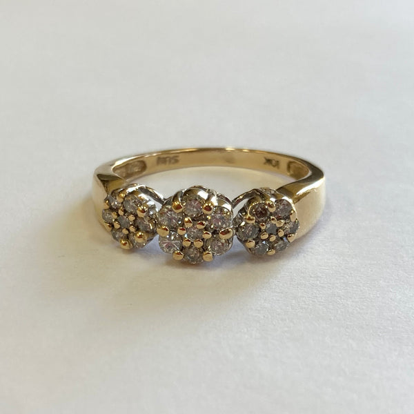 10k Diamond Cluster Ring
