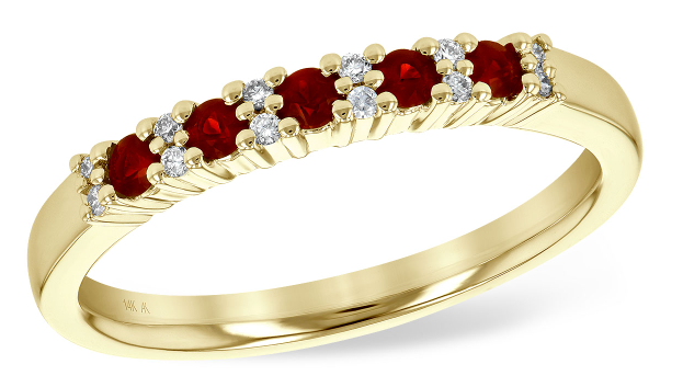 14K Ruby & Diamond Ring