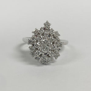 10K Diamond Cluster Fashion Ring