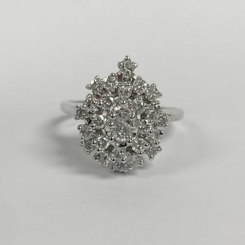 10K Diamond Cluster Fashion Ring