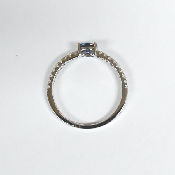 14K Blue Sapphire & Diamond Ring