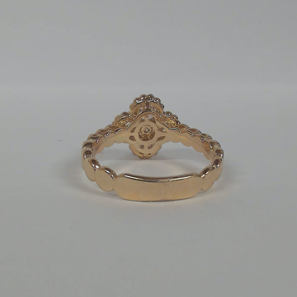 14K Diamond Clover Ring