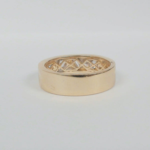 14K 4 Diamond Geometric Band
