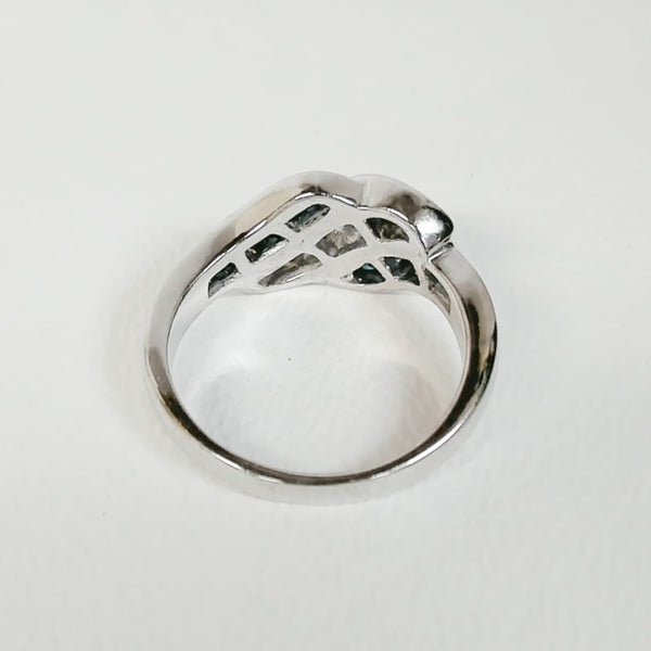 14K Blue & White Diamond Fashion Ring