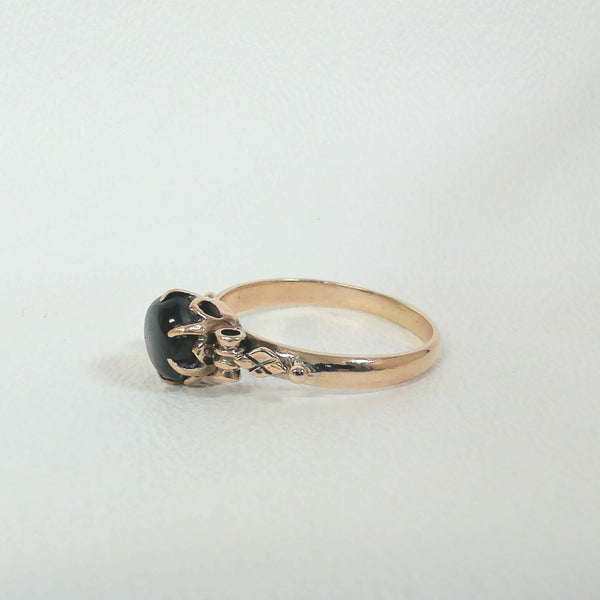 10K Black Star Sapphire Ring