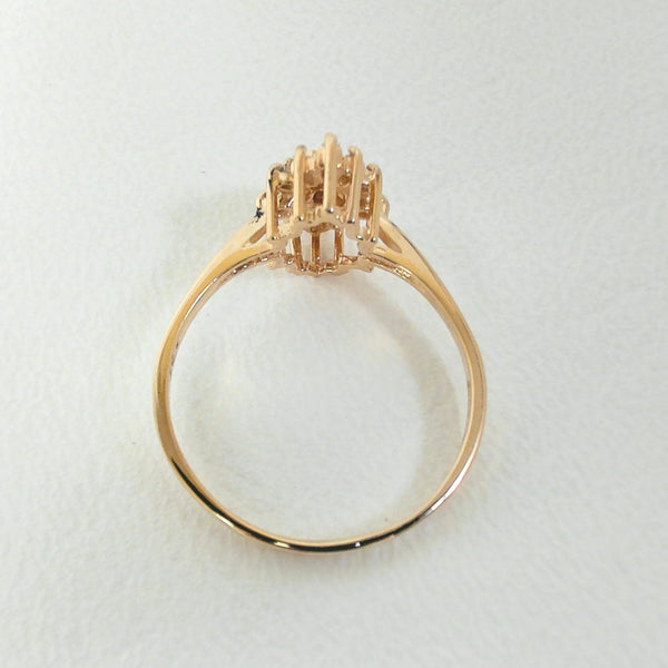 14K 1/4TW Diamond Cluster Ring