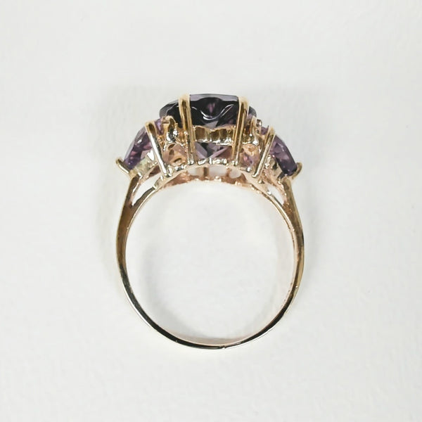 10K Heart-Shaped Amethyst Ring