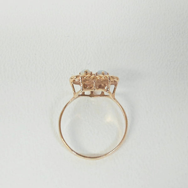 14K Opal Heart Ring