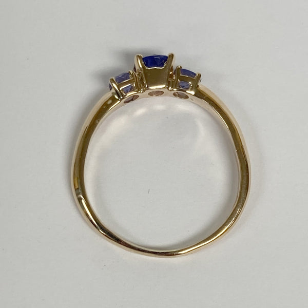 14k 3-Round Tanzanite Ring