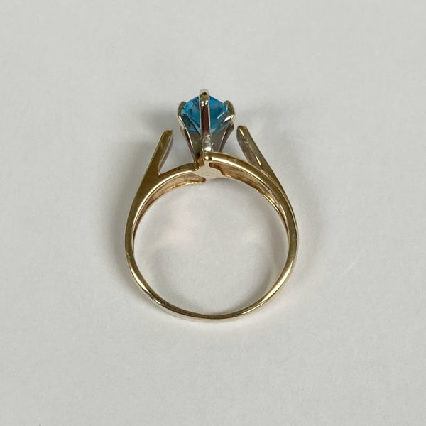 10k Marquise Blue Topaz Ring