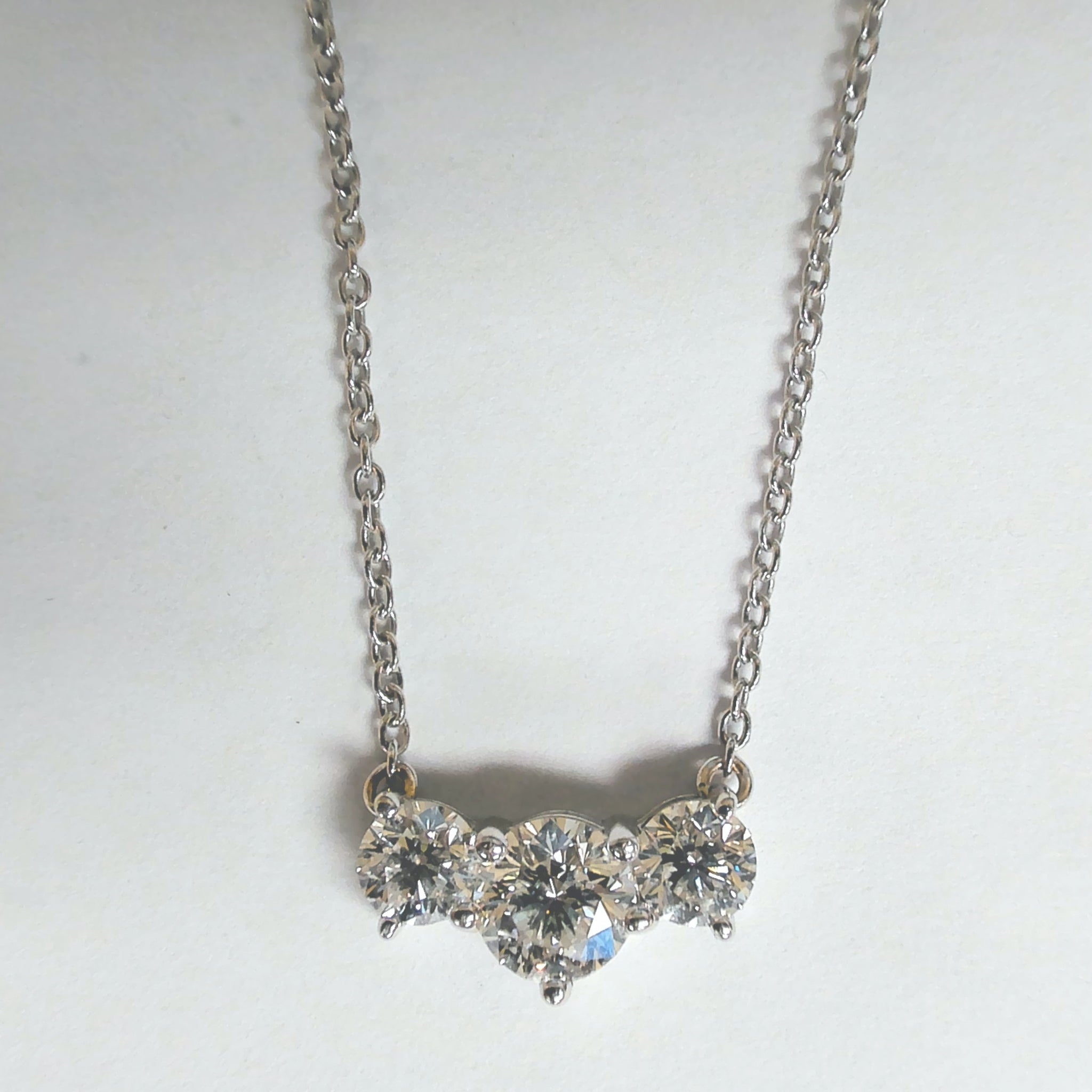 14K 3 -Stone "Leo" Diamond Necklace