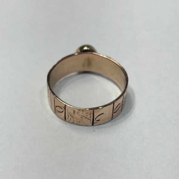 14k Rose Gold Oval Turquoise Ring