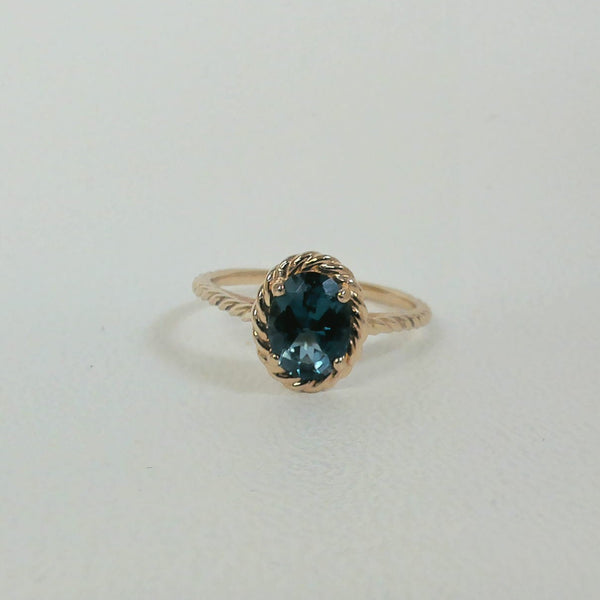 10K London Blue Topaz Ring