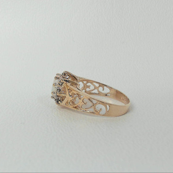 14K Opal and Diamond Ring
