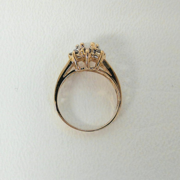 14K Opal and Diamond Ring