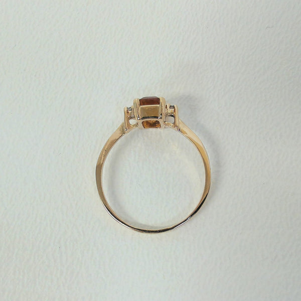 14K Citrine and Diamond Ring