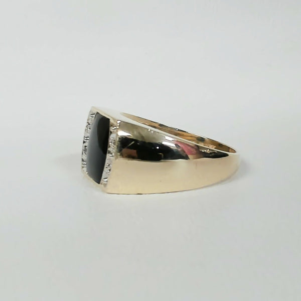 10K Black Onyx & Melee Ring