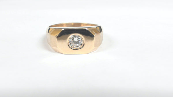 14k 1/3ct. Diamond Gent's Ring