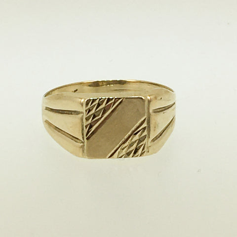 14k Gentleman's Square Signet Ring