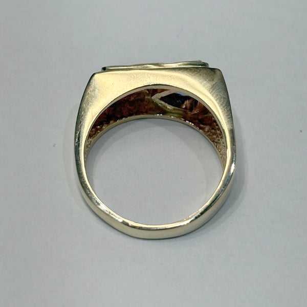 14K Trillion-Cut Tanzanite Ring