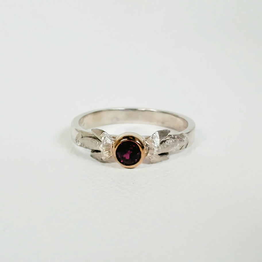 Sterling Silver/14k Custom Ruby Ring