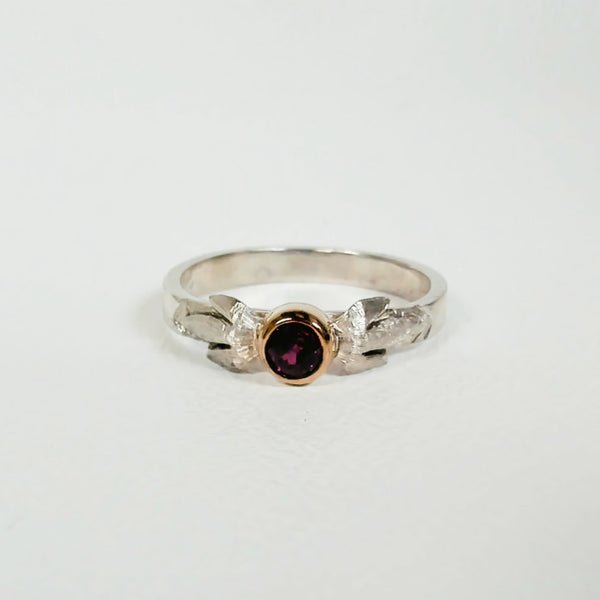 Sterling Silver/14k Custom Ruby Ring