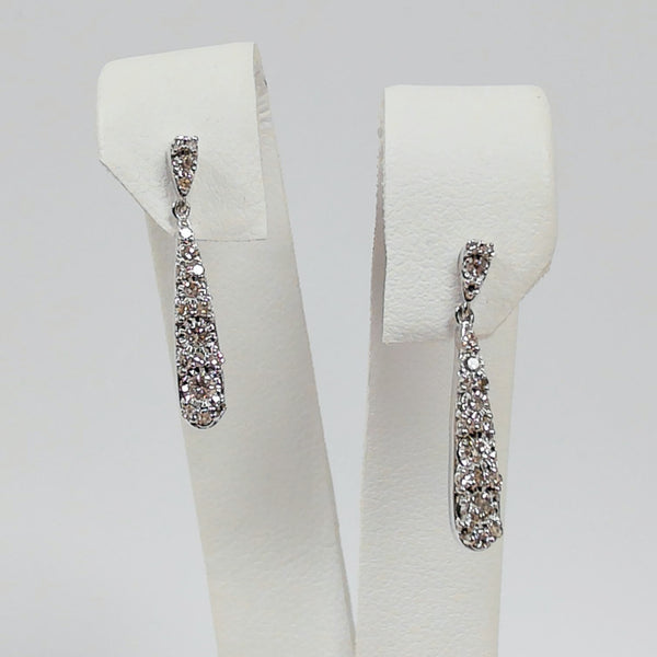 14k Diamond Fashion Dangle Earrings
