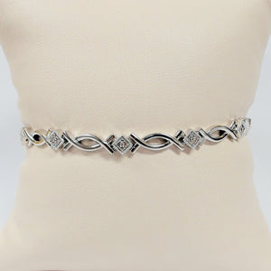 Sterling Silver Diamond Fashion Bracelet
