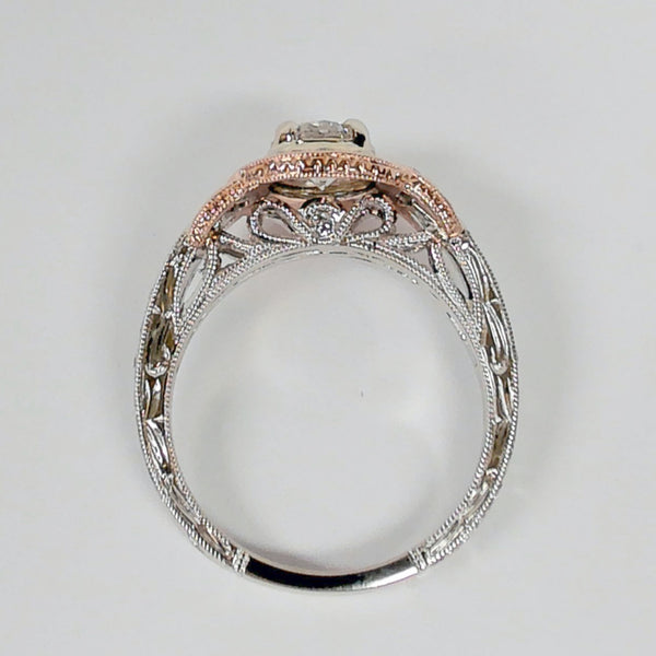14K Two-Tone 1.13TW Diamond Engagement Ring